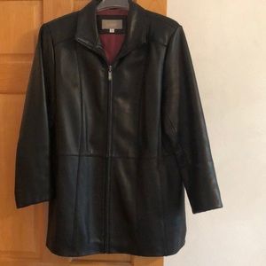 Women’s Croft & Barrow leather coat